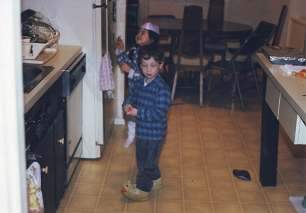Louis & Cousin Lauren in the Kitchen