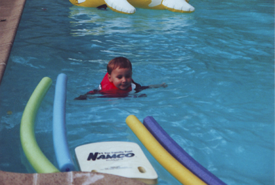 Maxwell Owens in his pool