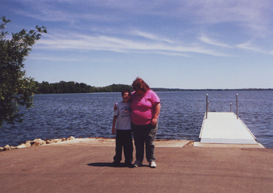 Louis & Jill Parnes, Lake Mendota in background