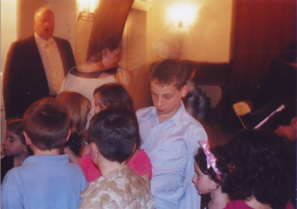 The Cantor' and some of the children with Louis
