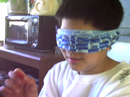 Matthew Wong during taste test.