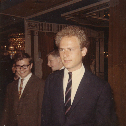 Art Garfunkel with Howard Parnes in background (Louis J Pearlman's Bar Mitzvah